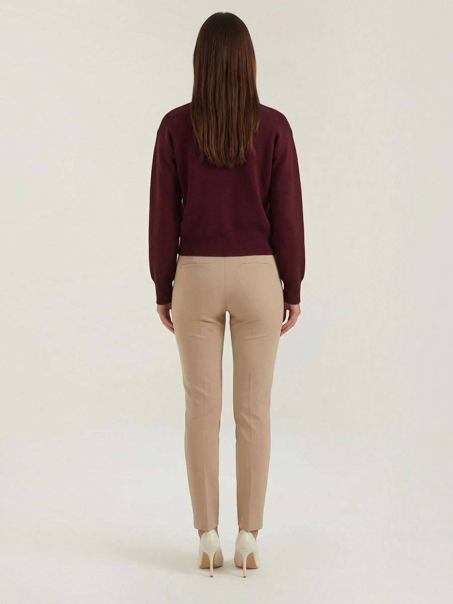 Phyllis Gold Button Cropped V Neck Cardigan