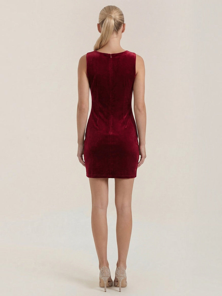 Rachelle Velvet Square Neck Bodycon Mini Dress