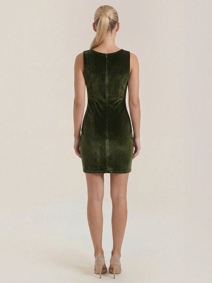 Rachelle Velvet Square Neck Bodycon Mini Dress