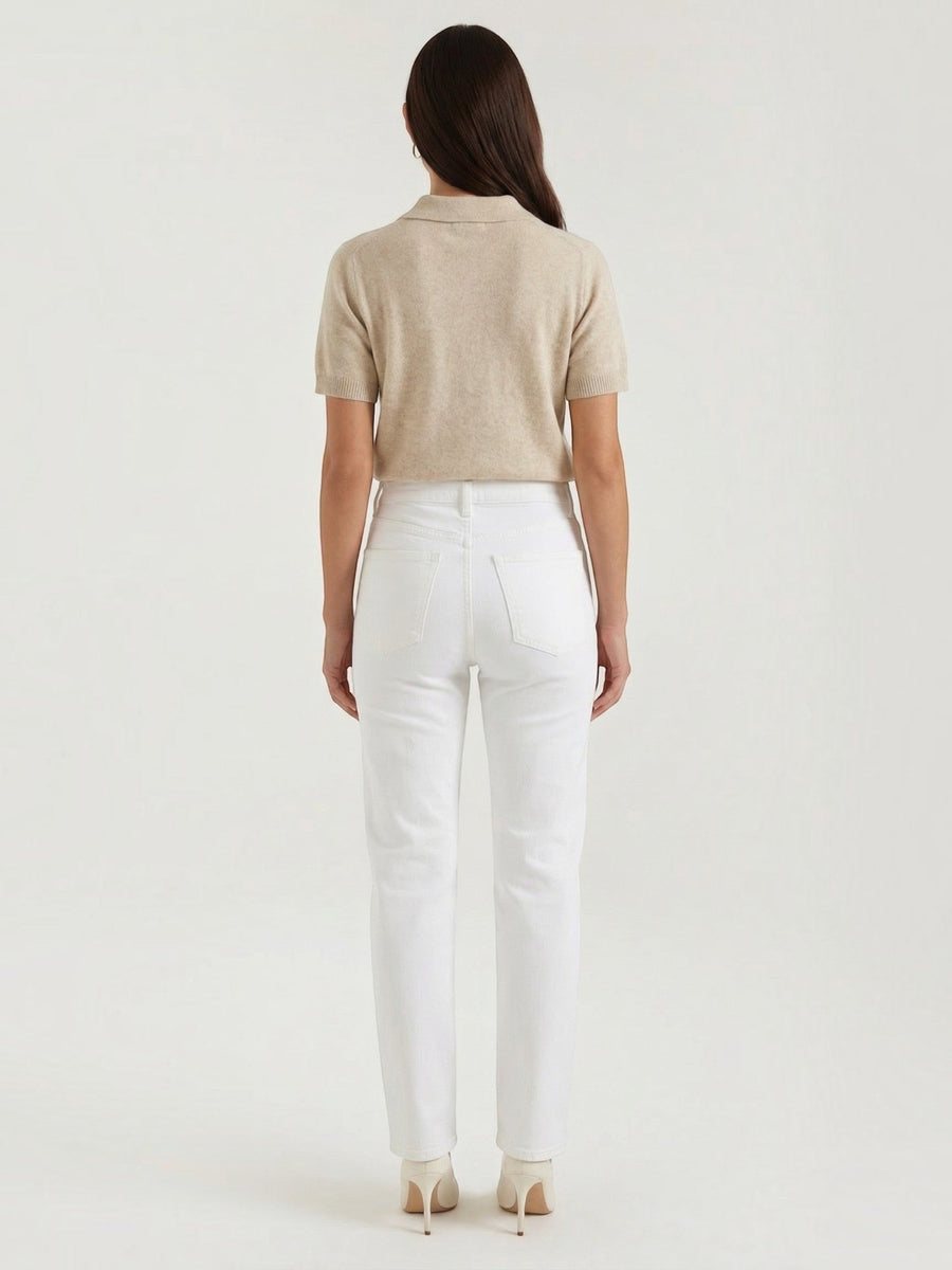 Rita Short Sleeve Knit Polo Top