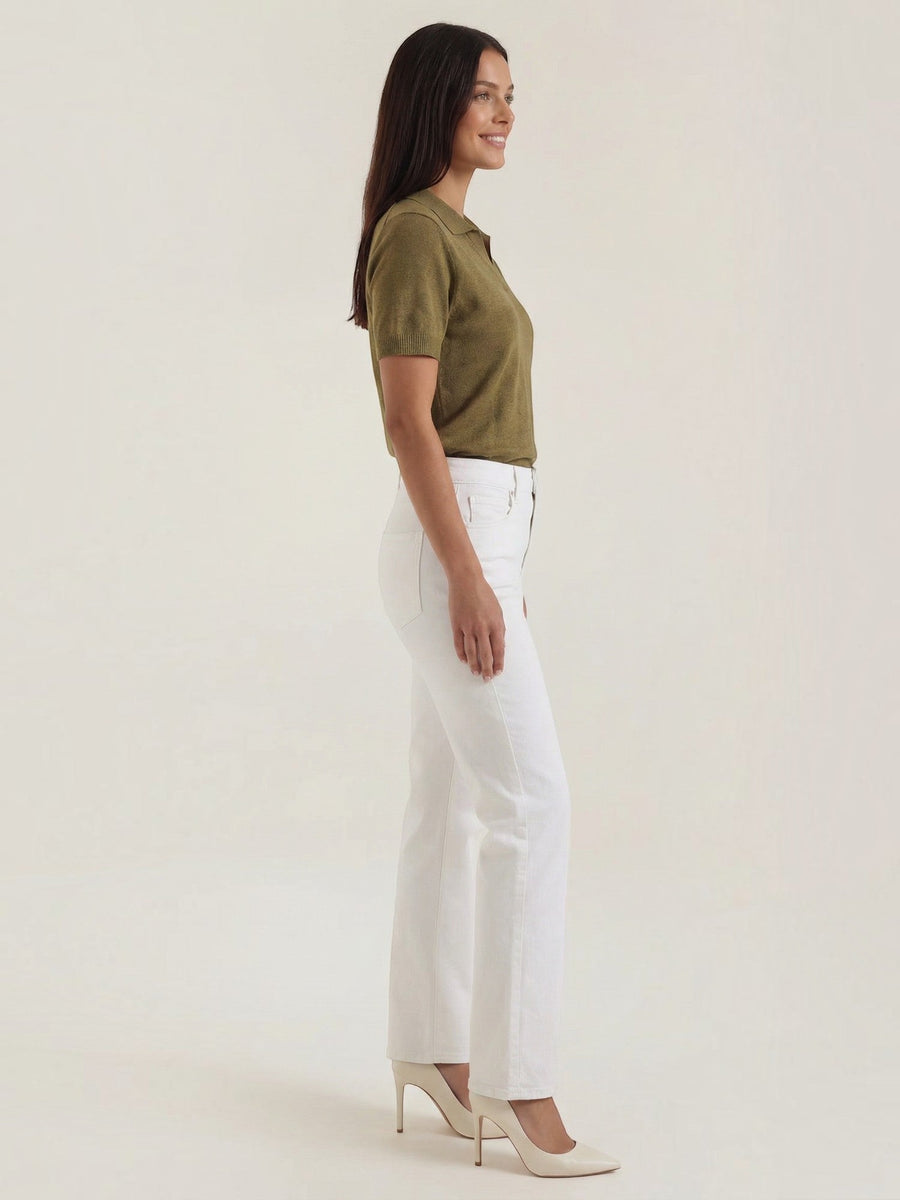 Rita Short Sleeve Knit Polo Top
