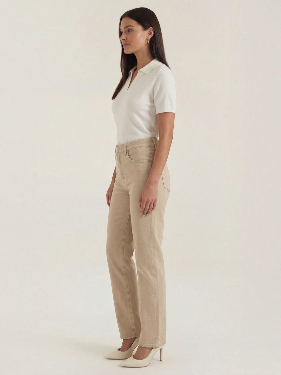 Rita Short Sleeve Knit Polo Top