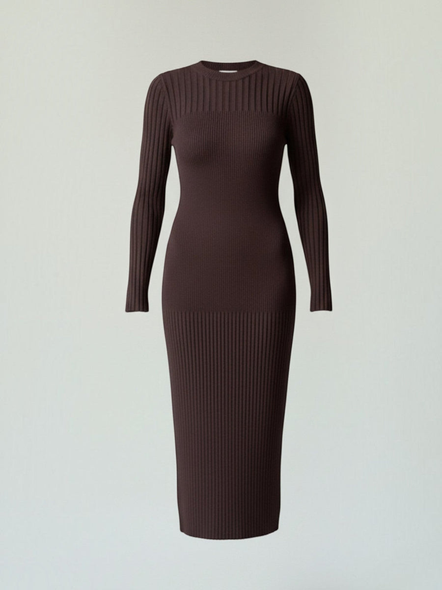 Sheila Ribbed Knit Bodycon Midi Dress