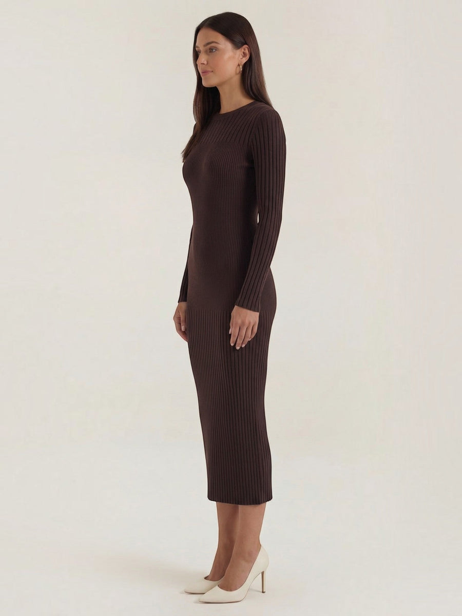 Sheila Ribbed Knit Bodycon Midi Dress