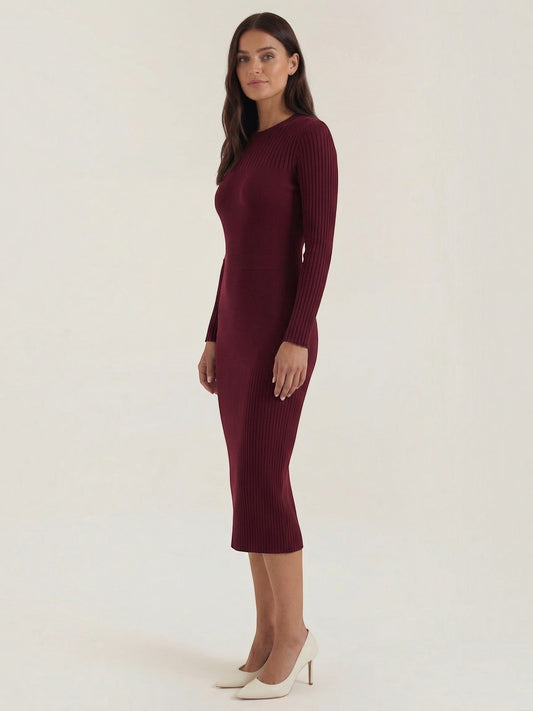 Sheila Ribbed Knit Bodycon Midi Dress