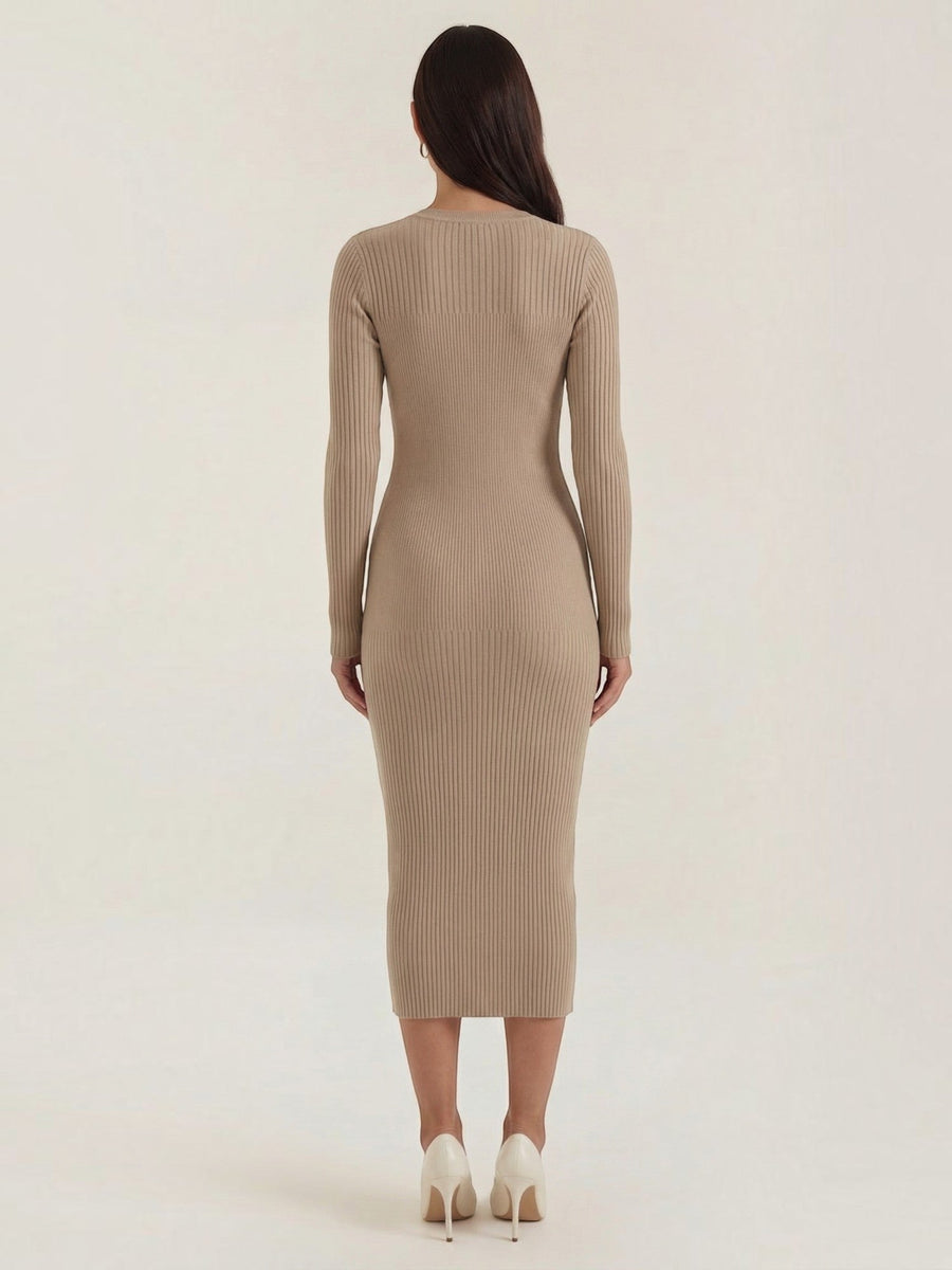 Sheila Ribbed Knit Bodycon Midi Dress
