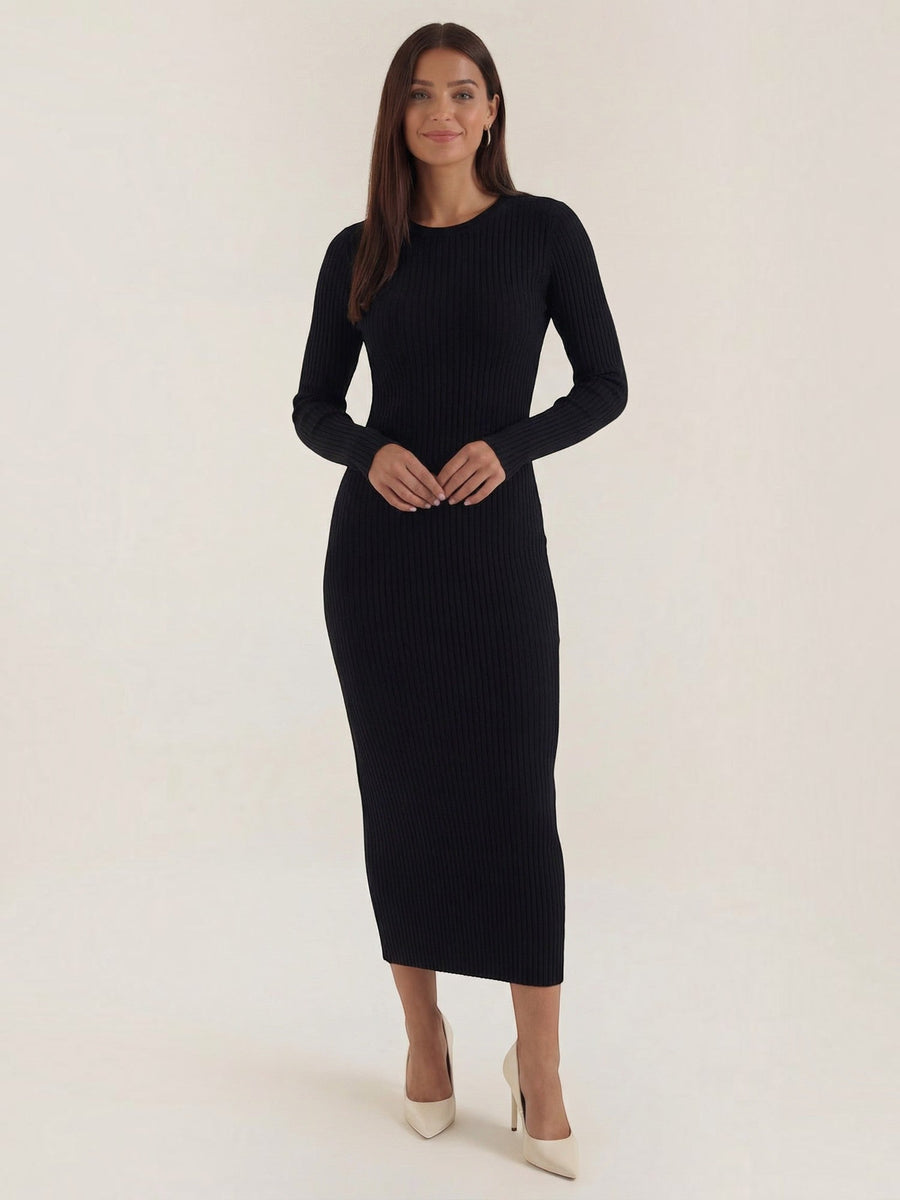 Sheila Ribbed Knit Bodycon Midi Dress