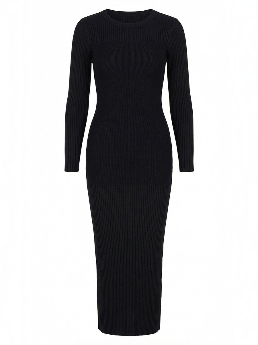 Sheila Ribbed Knit Bodycon Midi Dress