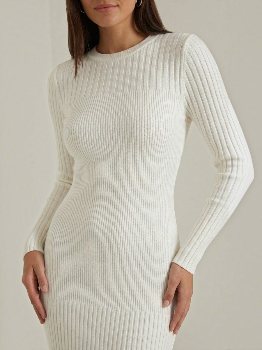 Sheila Ribbed Knit Bodycon Midi Dress