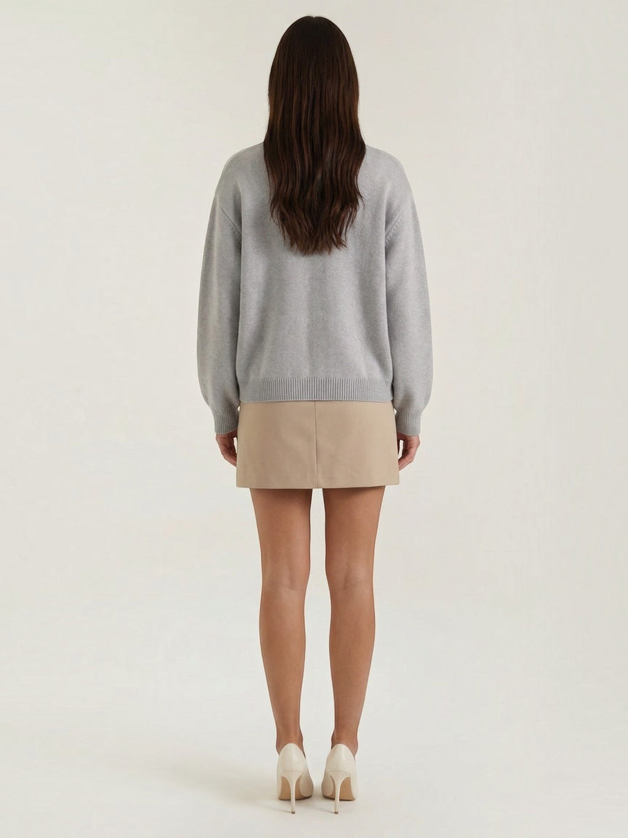 Sherry Flower Button Oversized Cardigan