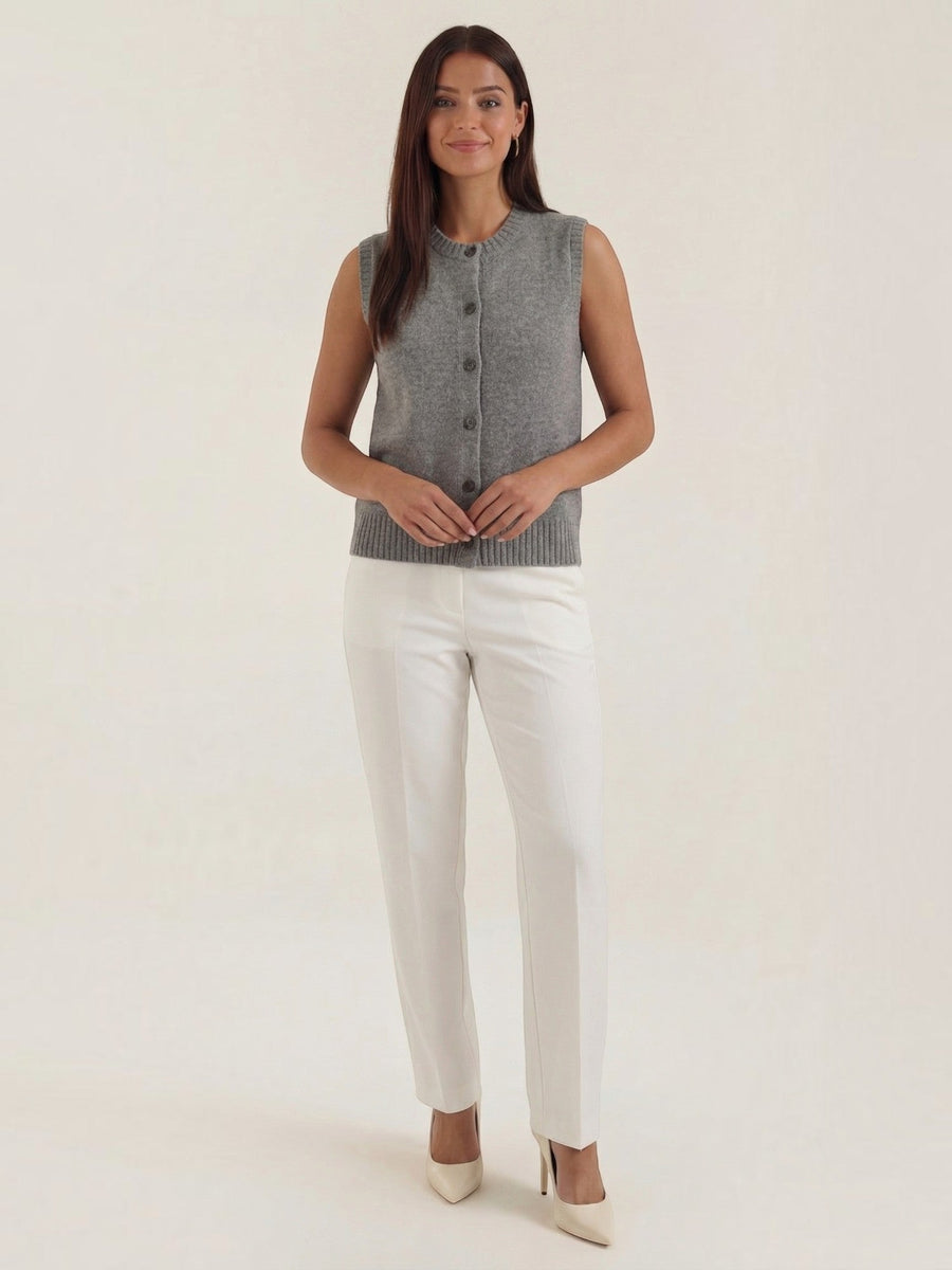 Sylvia Button Front Knit Vest