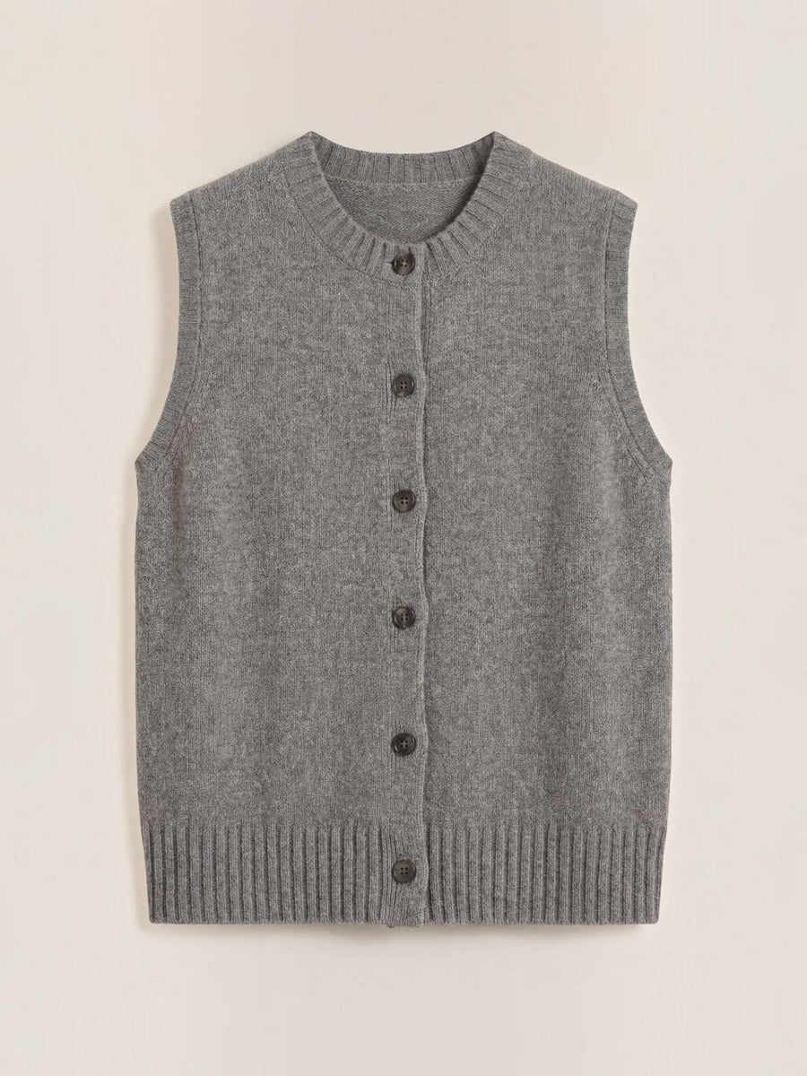 Sylvia Button Front Knit Vest