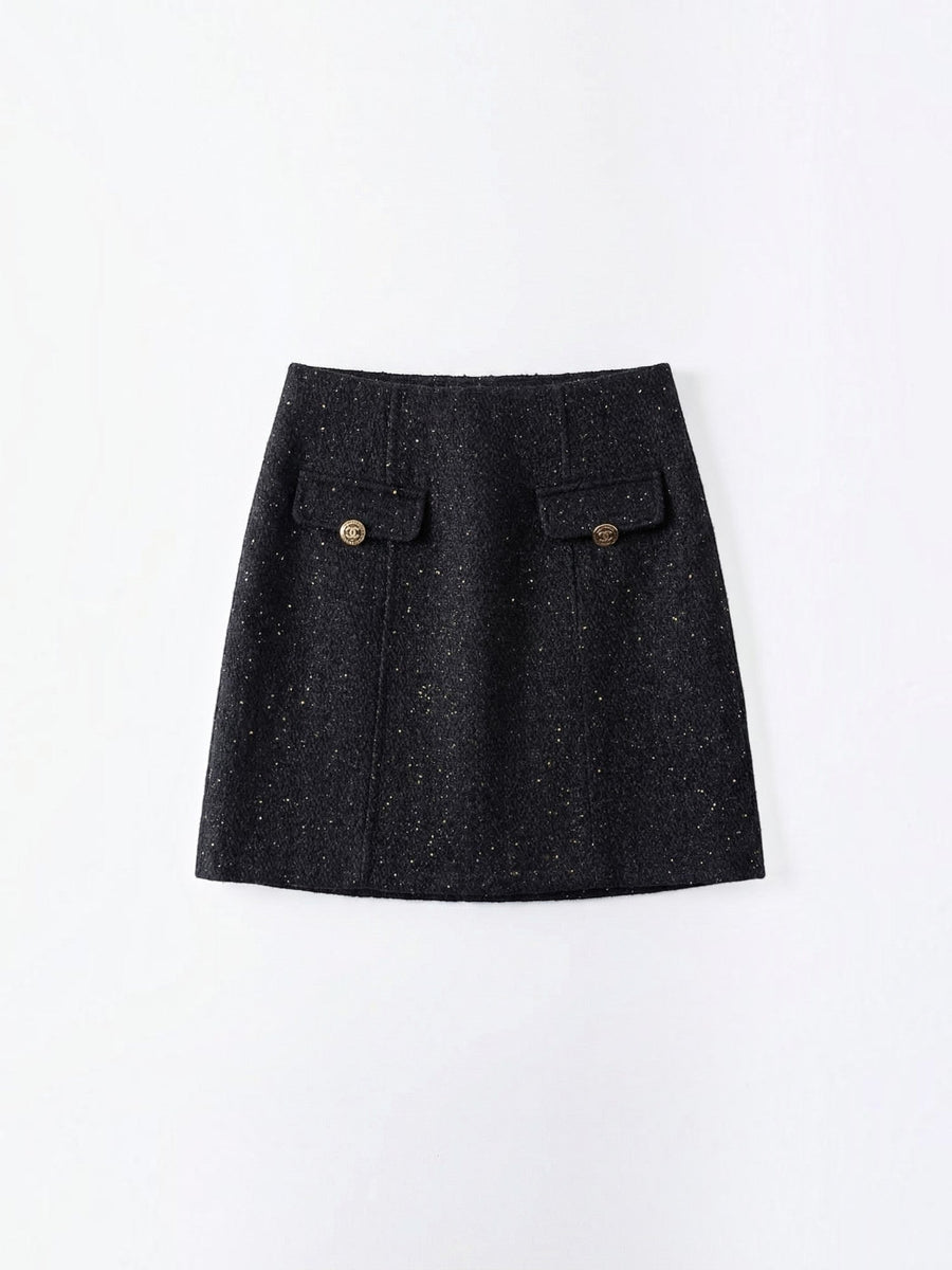 Tasha Glitter Boucle Mini Skirt