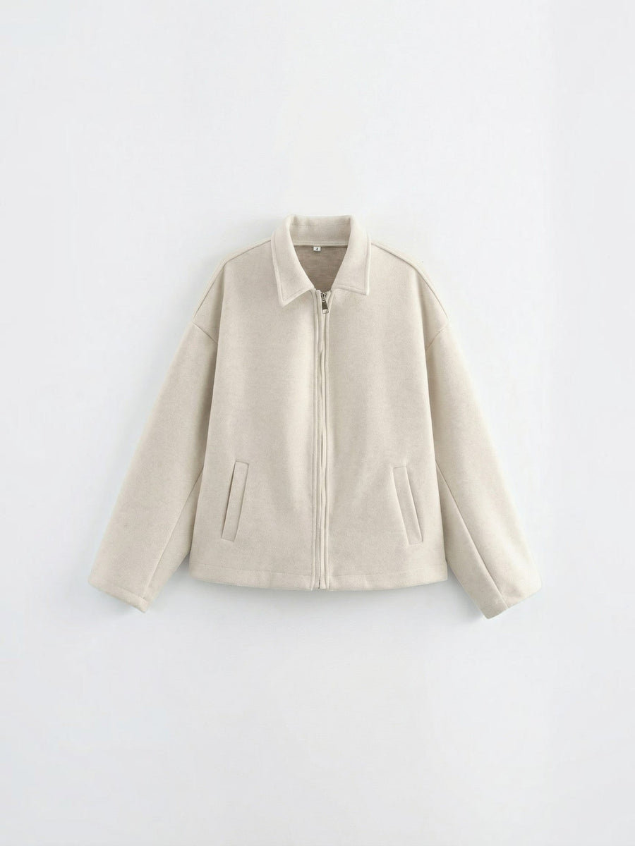 Teresa Zip Front Oversized Short Jacket
