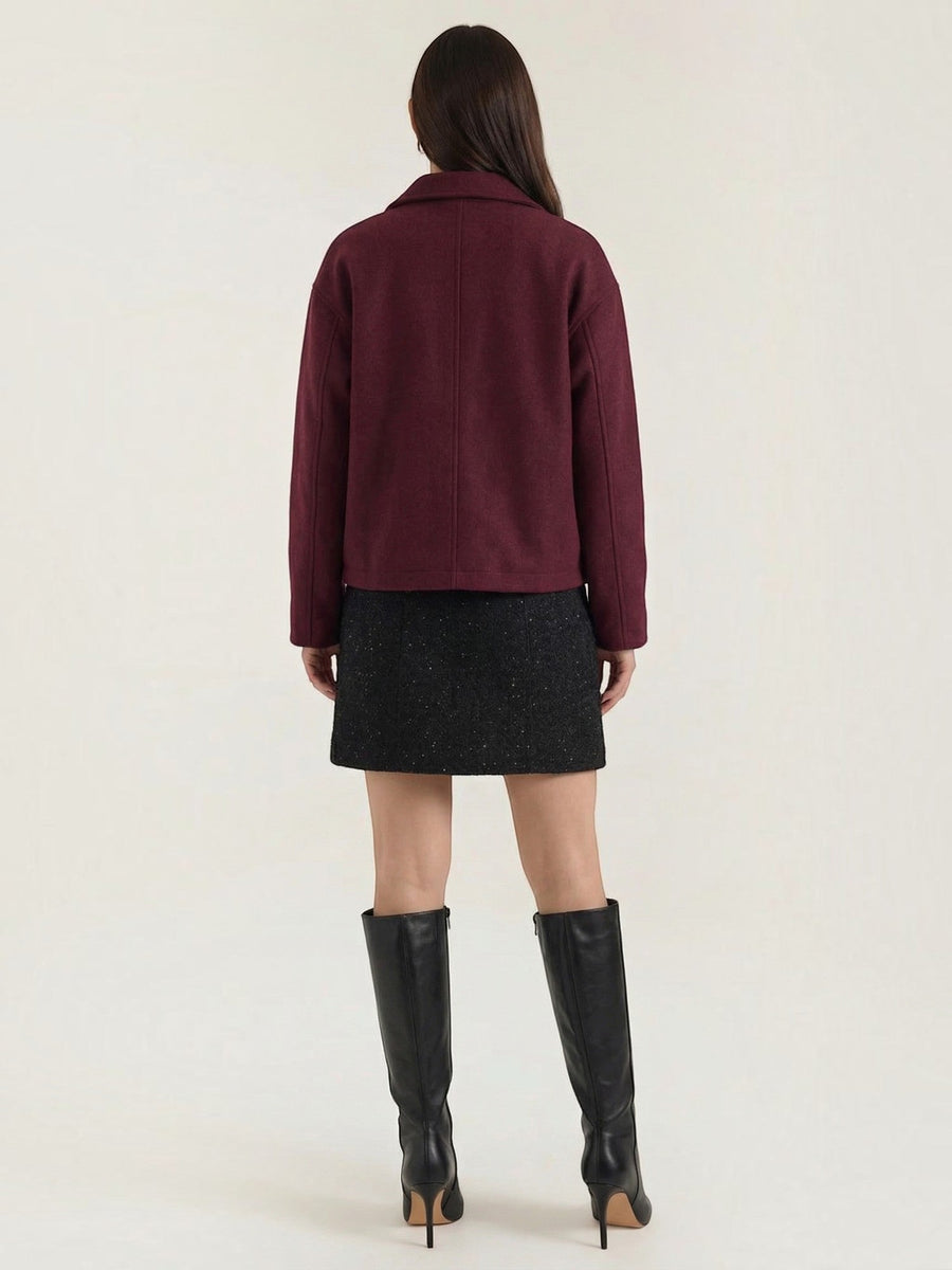Teresa Zip Front Oversized Short Jacket
