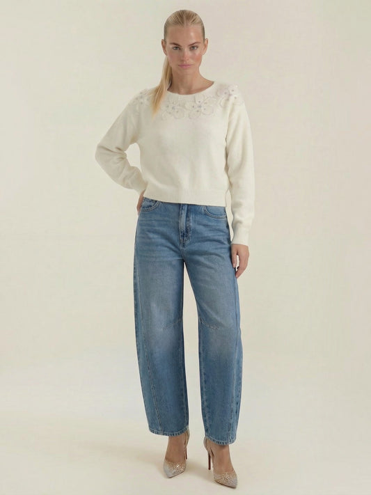 Vicki High Waisted Barrel Fit Jeans