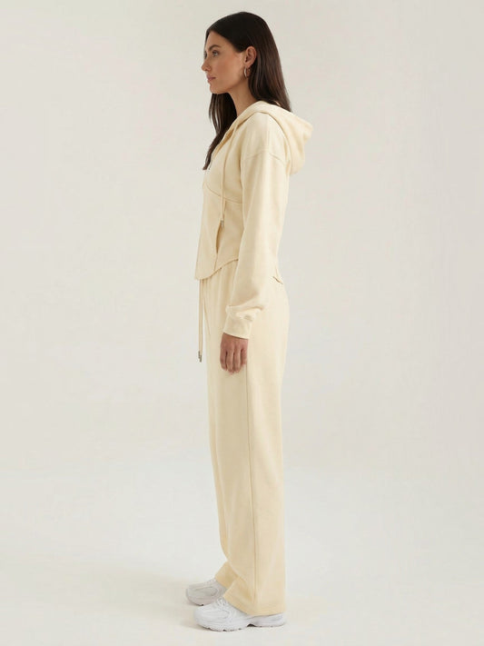 Yolanda Zip Hoodie and Wide Leg Pants Set