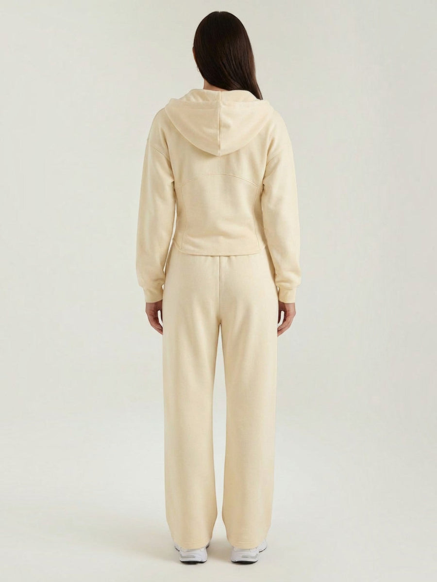 Yolanda Zip Hoodie and Wide Leg Pants Set