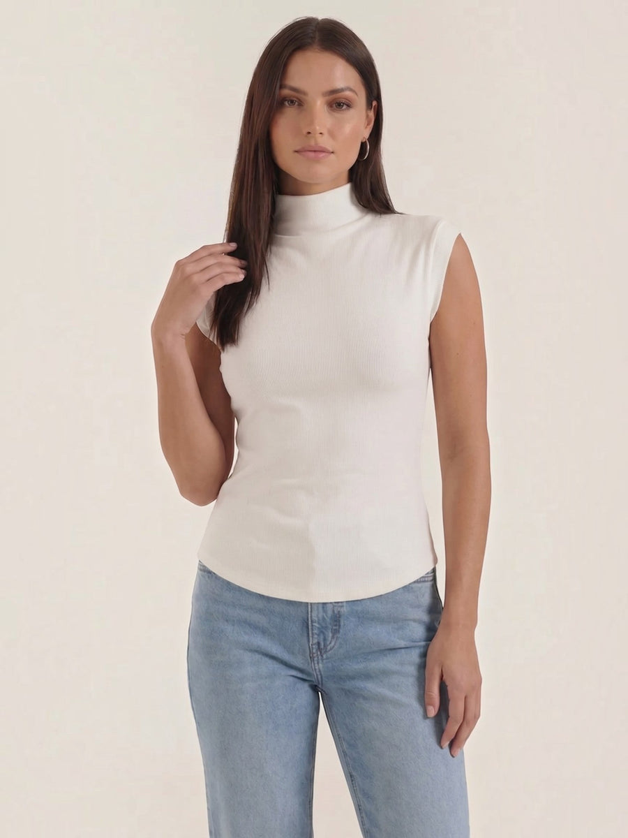 Cassandra Ribbed Turtleneck Top