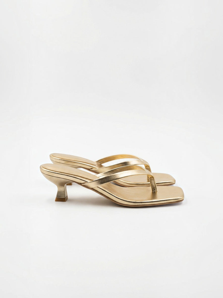 Amanda Square Toe Kitten Heel Sandals