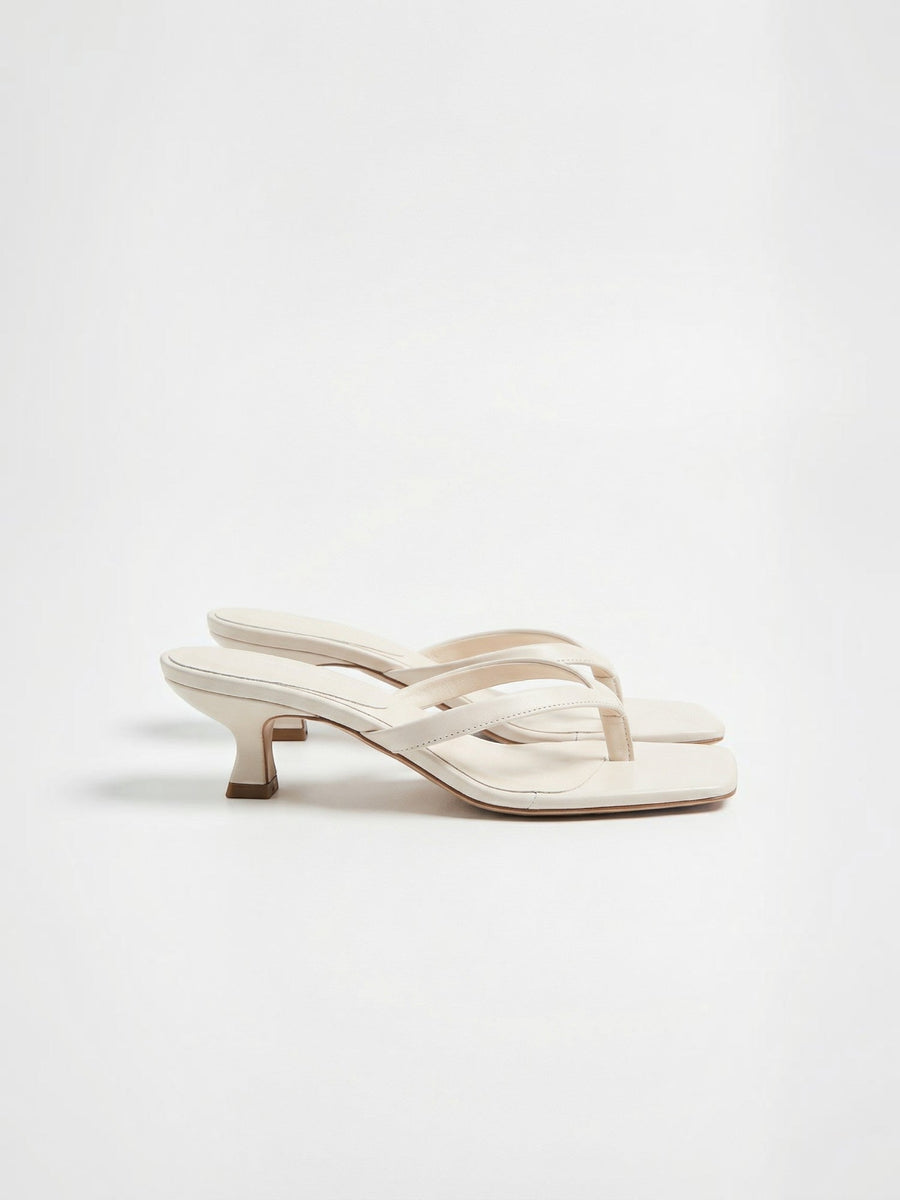 Amanda Square Toe Kitten Heel Sandals