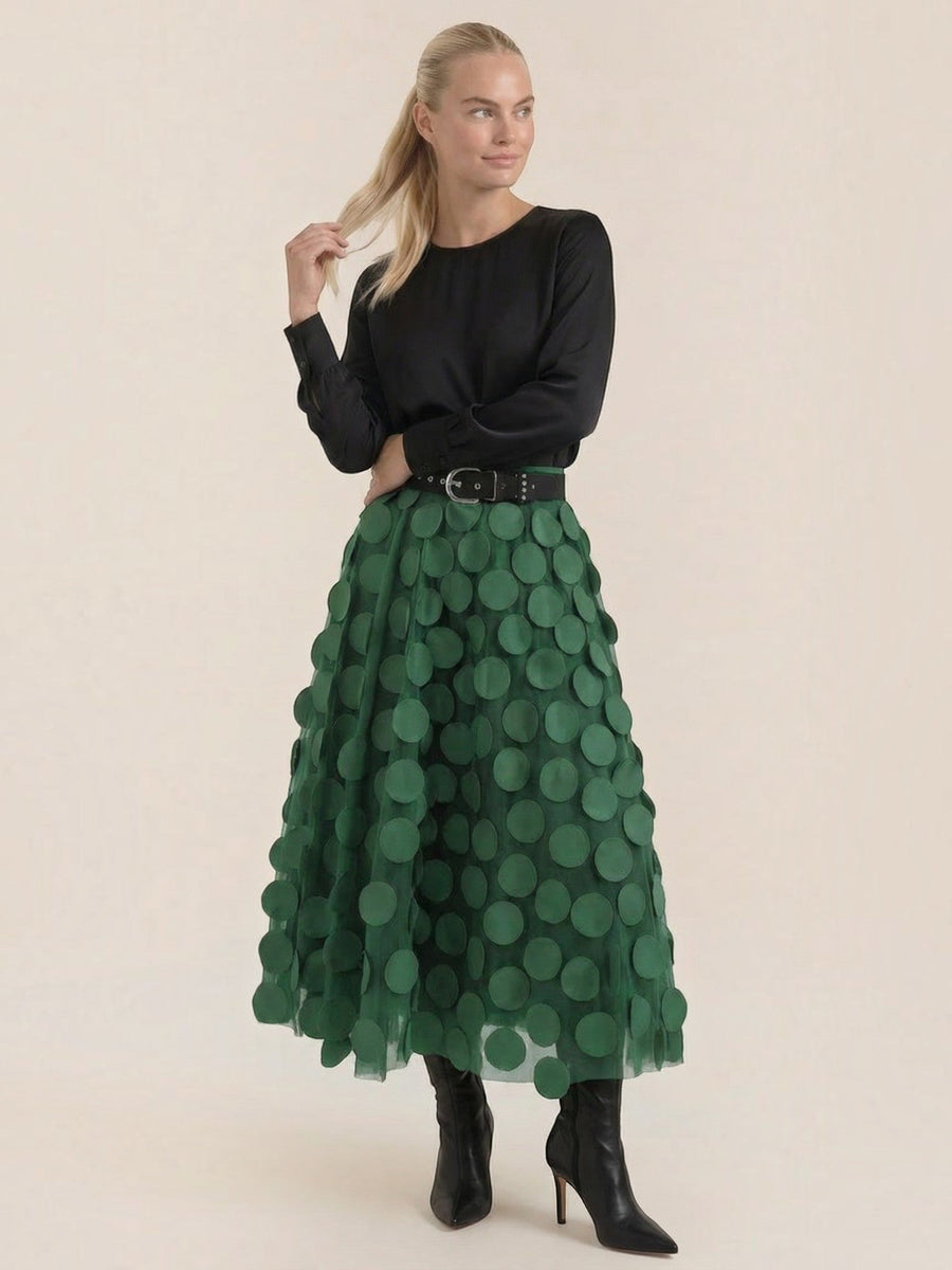 Olga Circle Applique Tulle Skirt