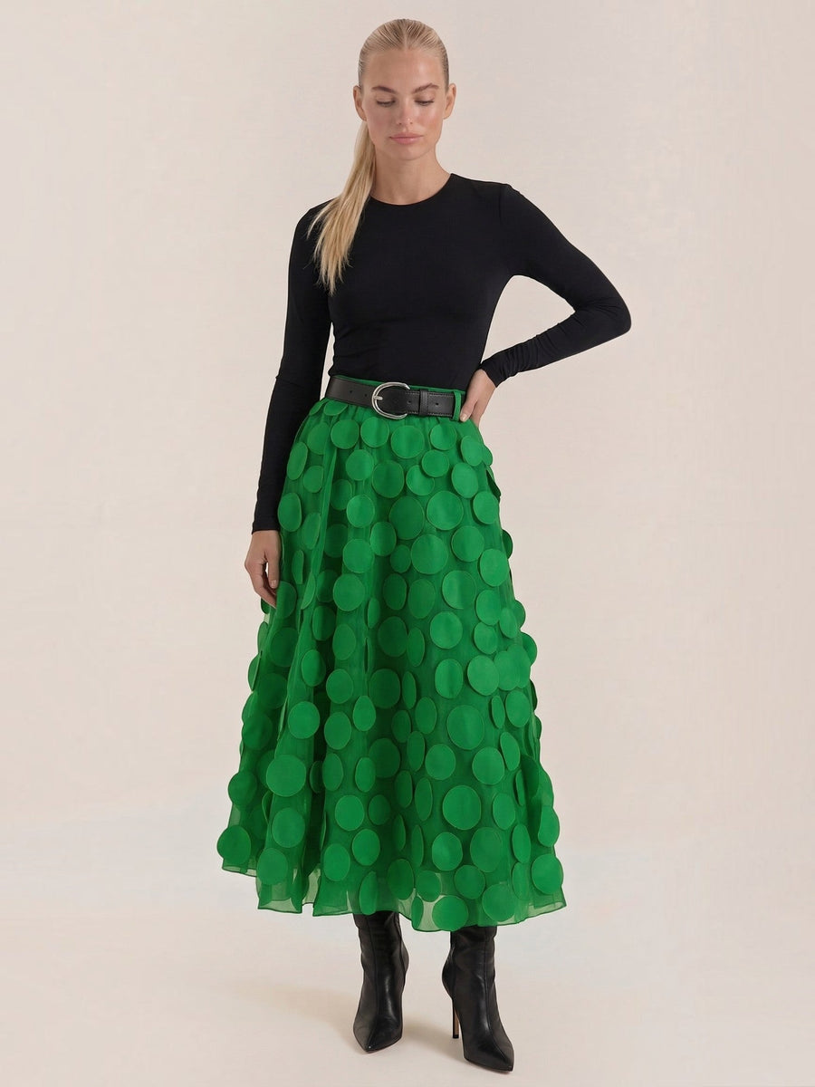 Olga Circle Applique Tulle Skirt