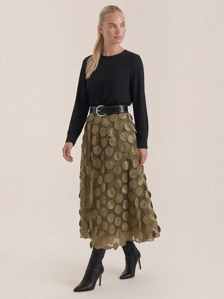 Olga Circle Applique Tulle Skirt