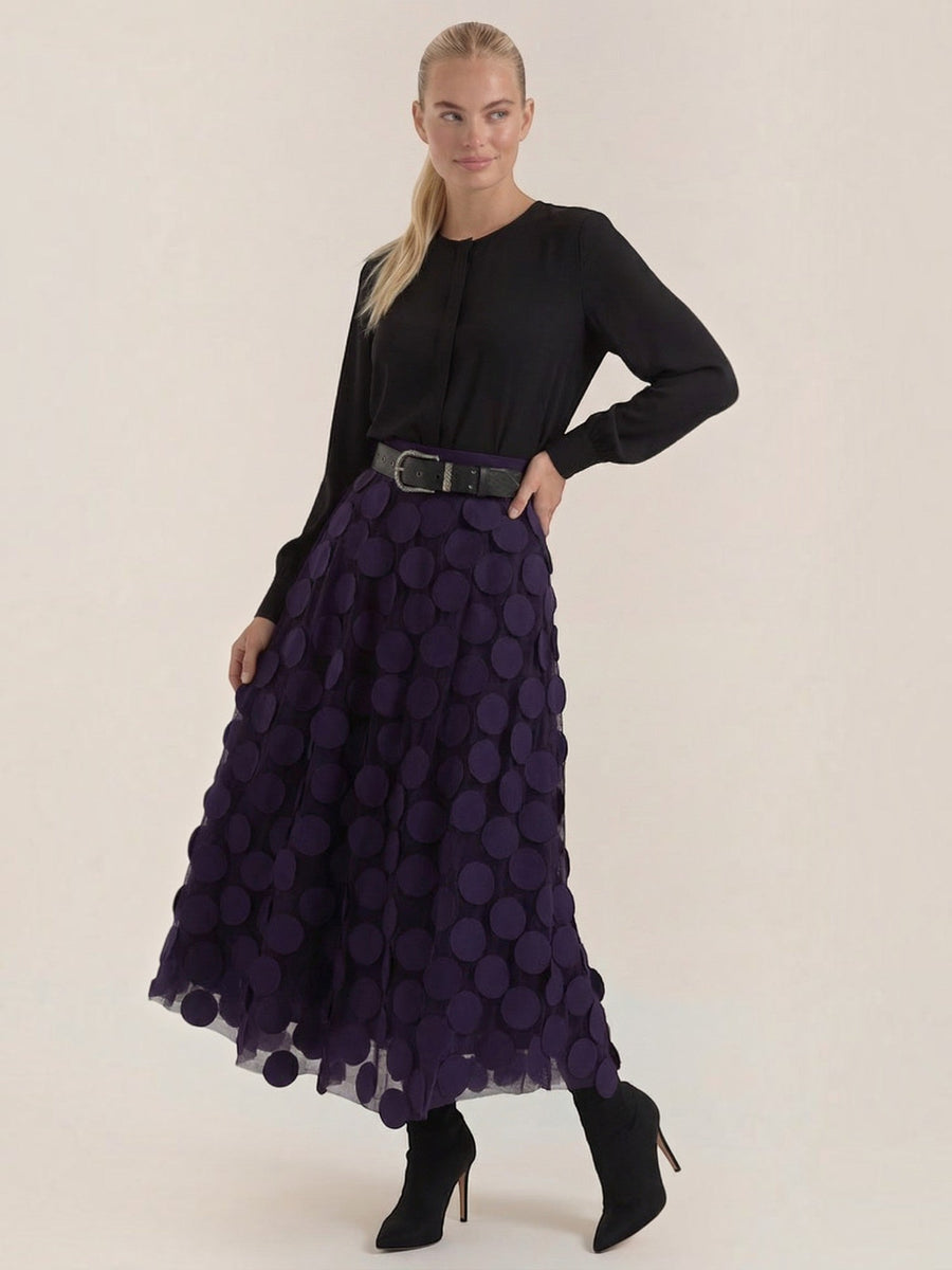 Olga Circle Applique Tulle Skirt