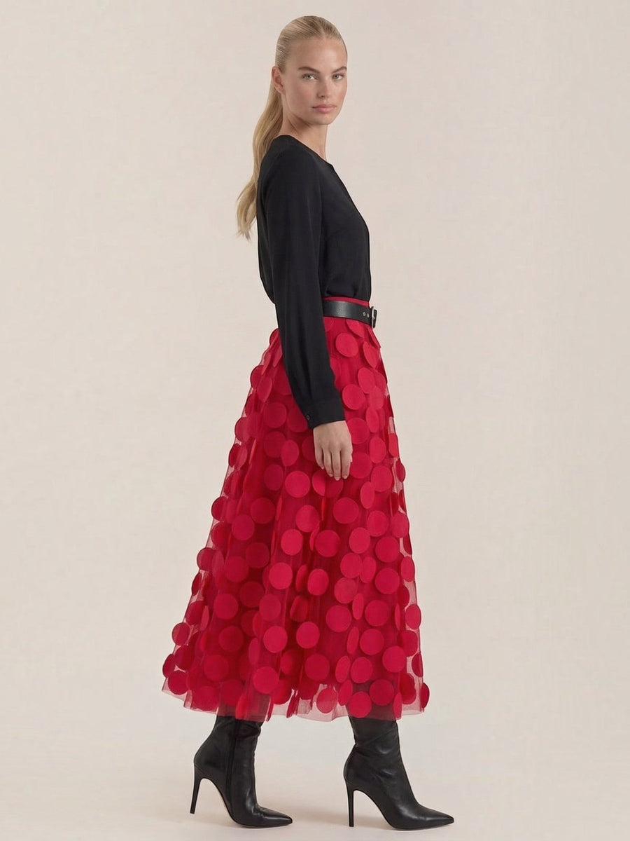 Olga Circle Applique Tulle Skirt