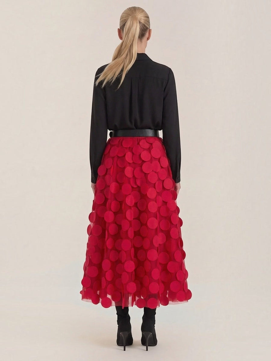 Olga Circle Applique Tulle Skirt