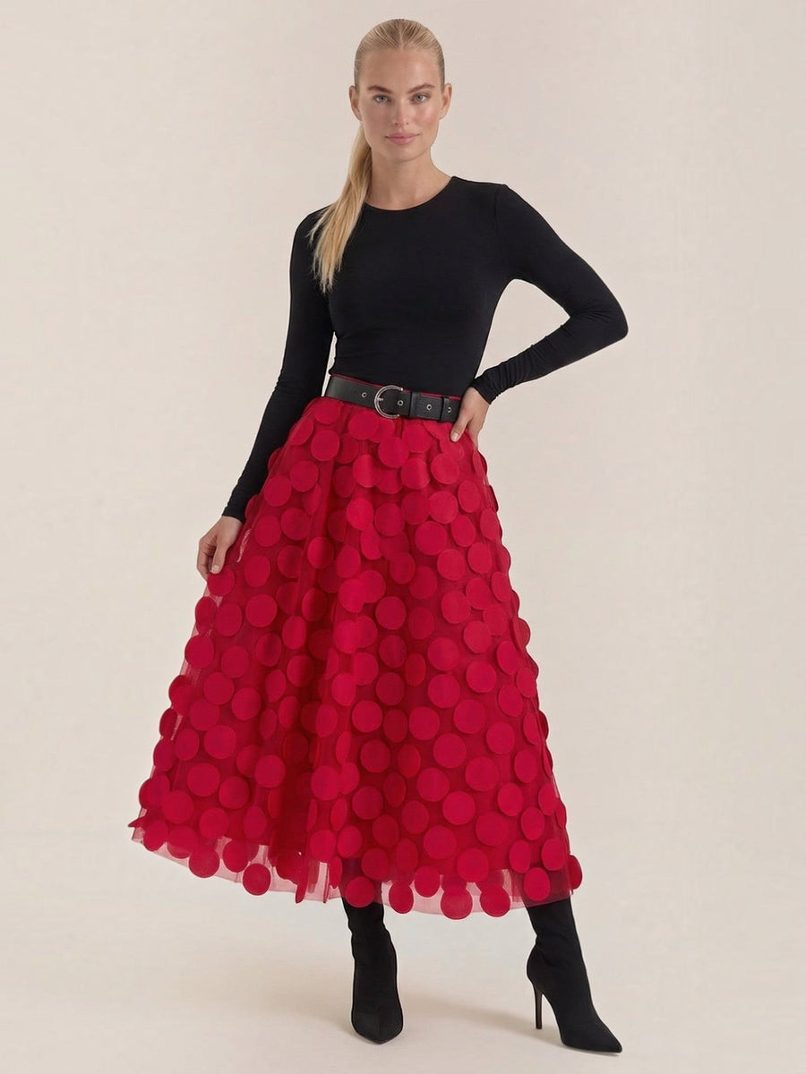 Olga Circle Applique Tulle Skirt