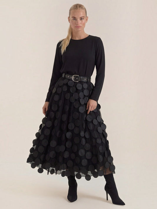 Olga Circle Applique Tulle Skirt