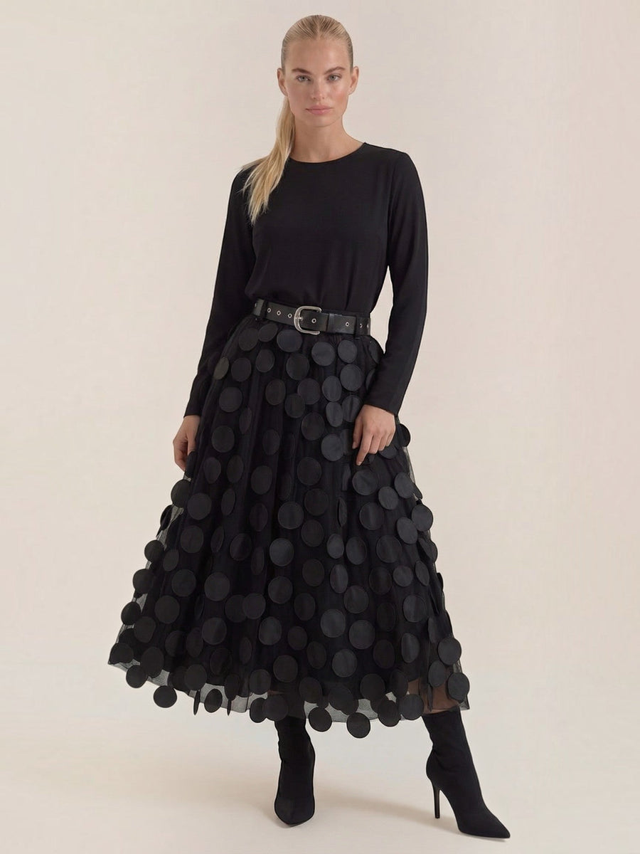 Olga Circle Applique Tulle Skirt