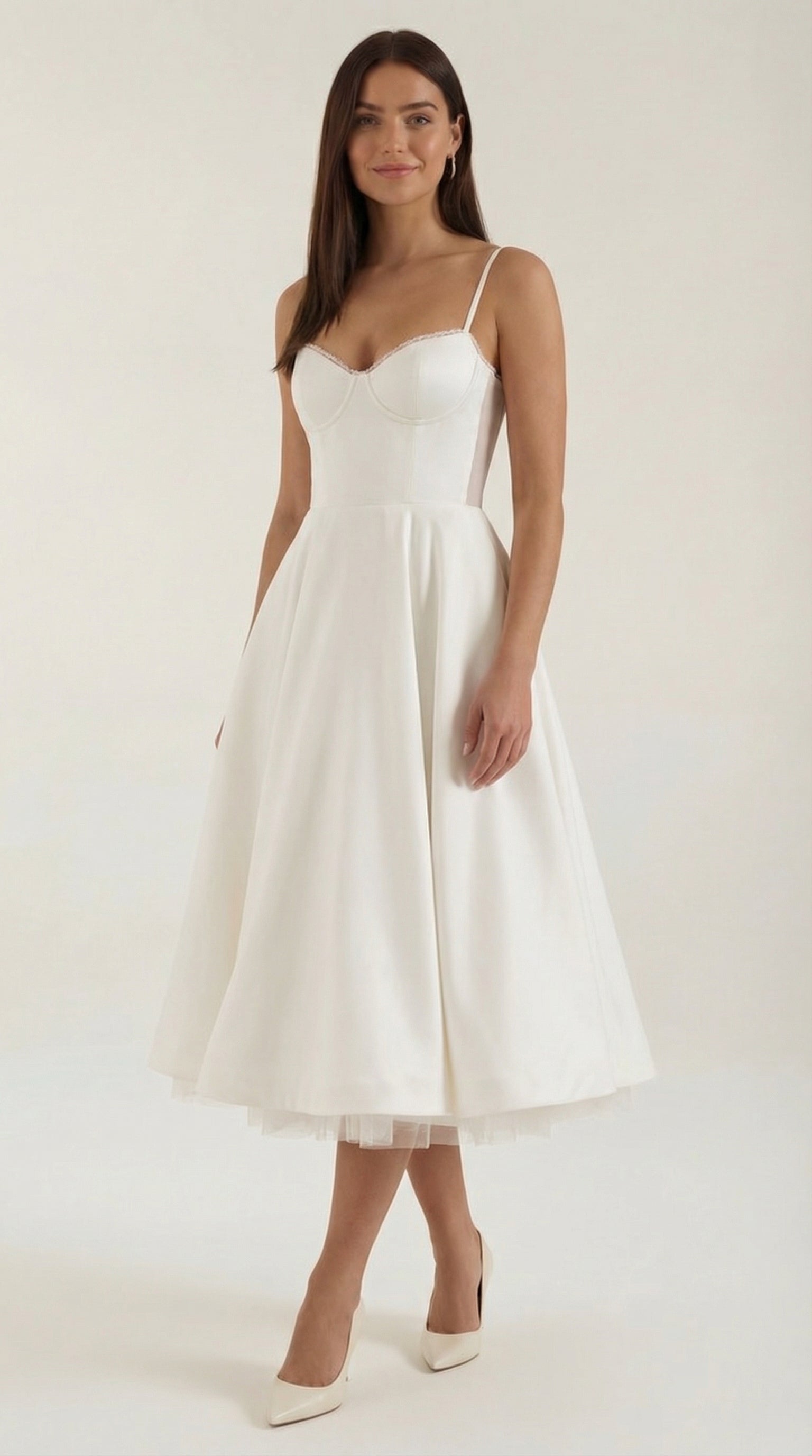 knee length dresses for ladies Isolde Tulle Midi Dress