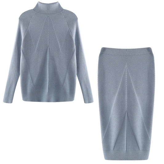 Natalia Ribbed Turtleneck Midi Sweater Dress