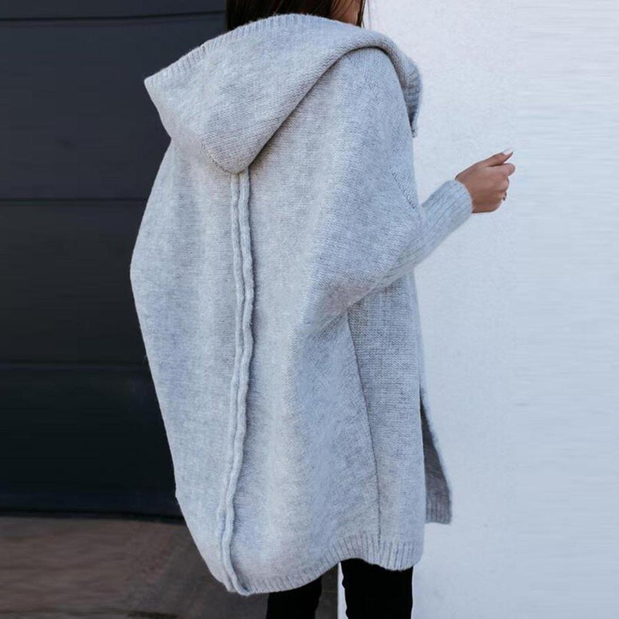 Lorina Oversized Hooded Open Cardigan