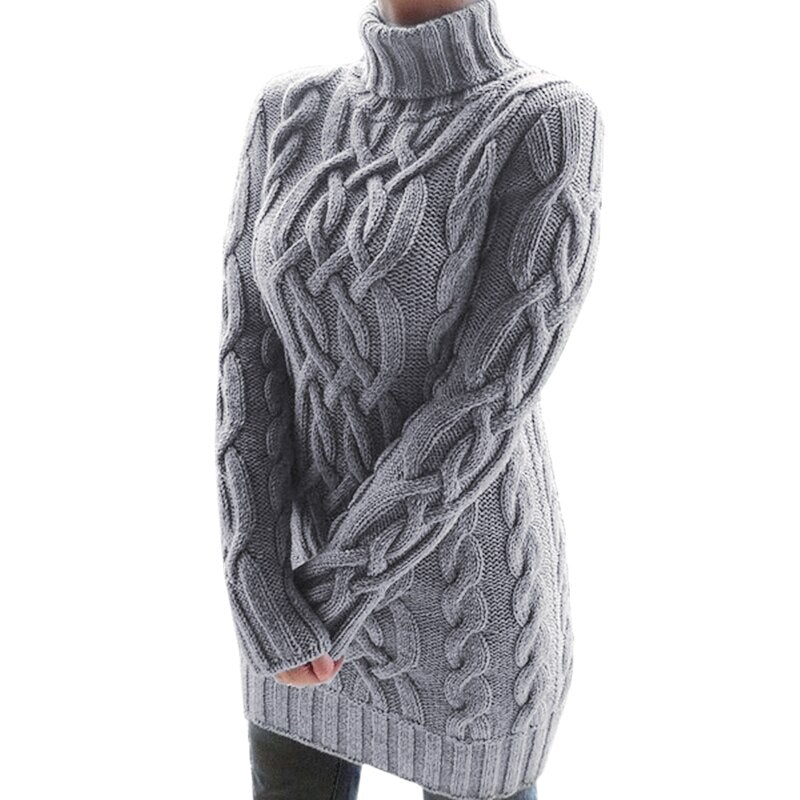 Shinan Cozy Long Knit Sweater Dress