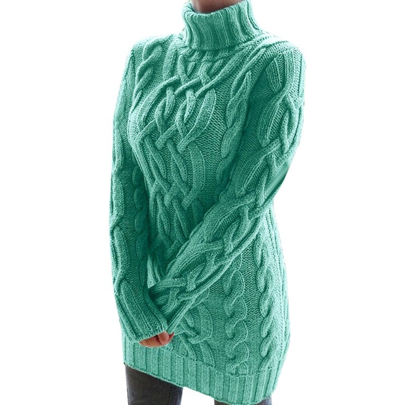 Shinan Cozy Long Knit Sweater Dress