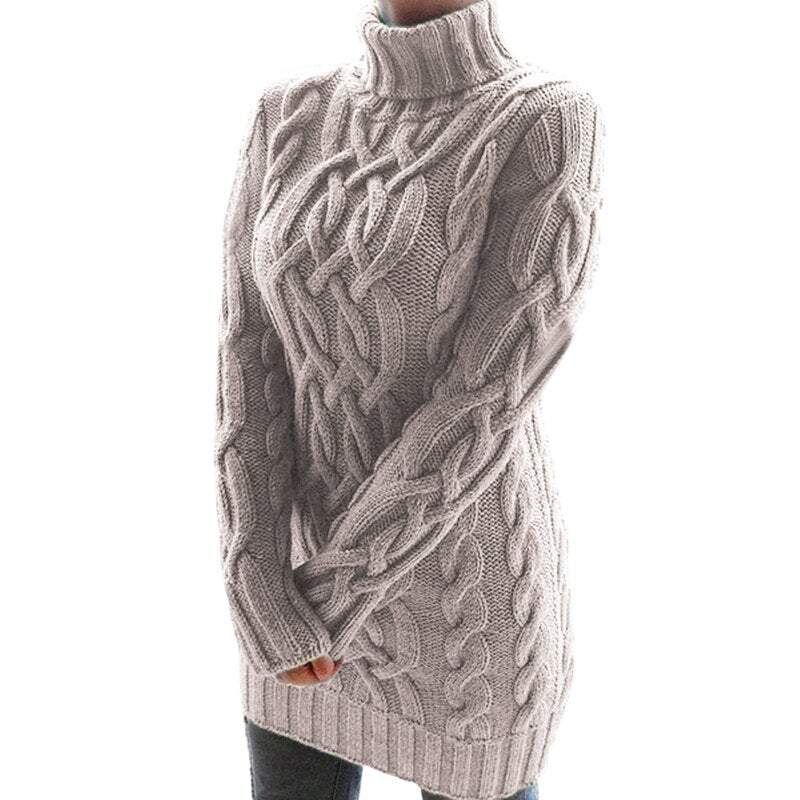 Shinan Cozy Long Knit Sweater Dress