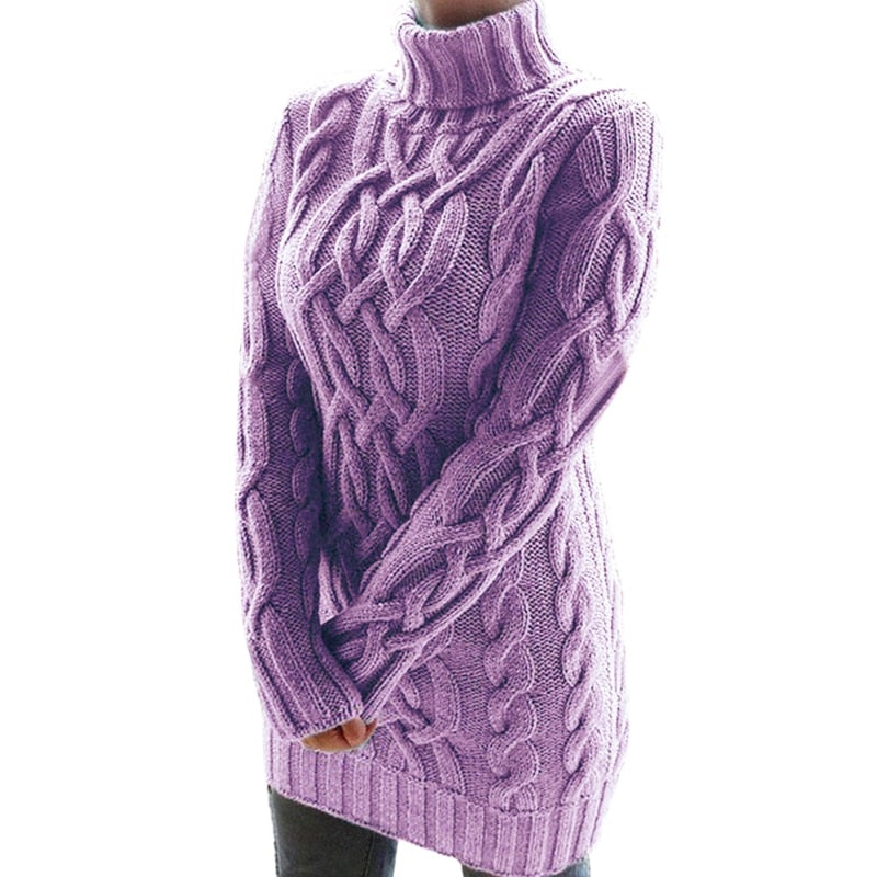 Shinan Cozy Long Knit Sweater Dress