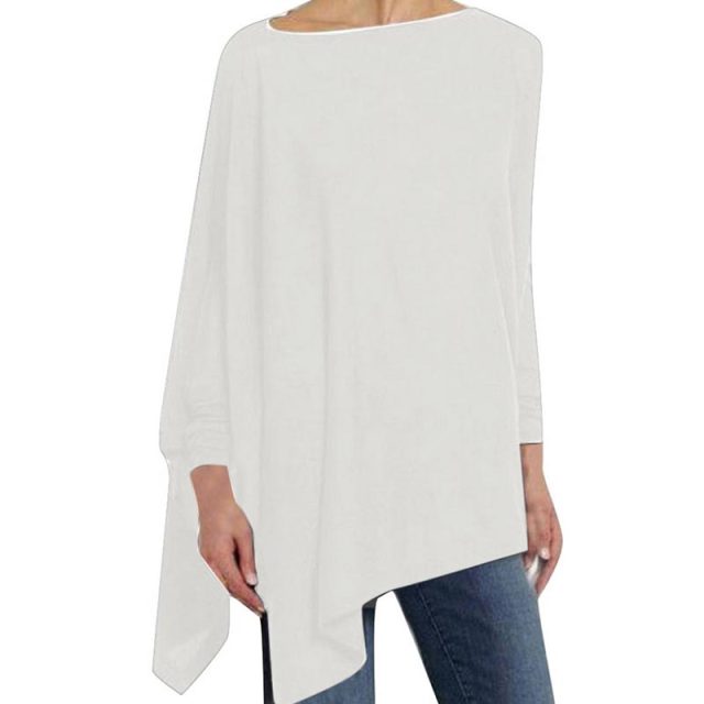 Maeva Asymmetric Hem Oversized Boat Neck Sweater