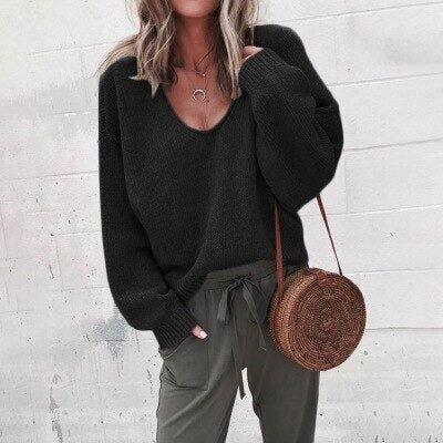 Lenya Oversized V Neck Sweater