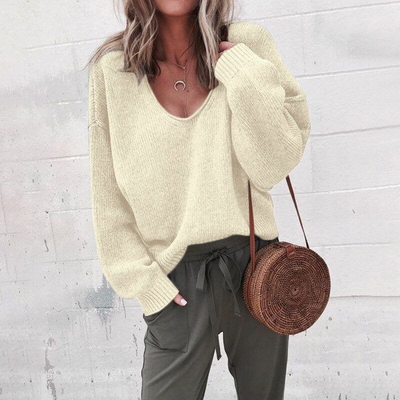 Lenya Oversized V Neck Sweater