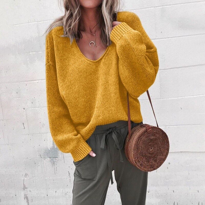 Lenya Oversized V Neck Sweater